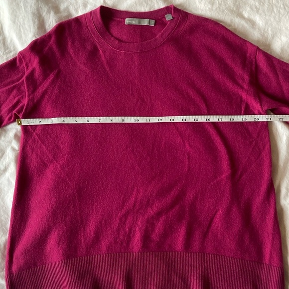 Vince Boxy Drop Shoulder Cashmere Sweater in pink, S - Picture 5 of 8